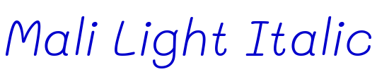 Mali Light Italic police de caractère